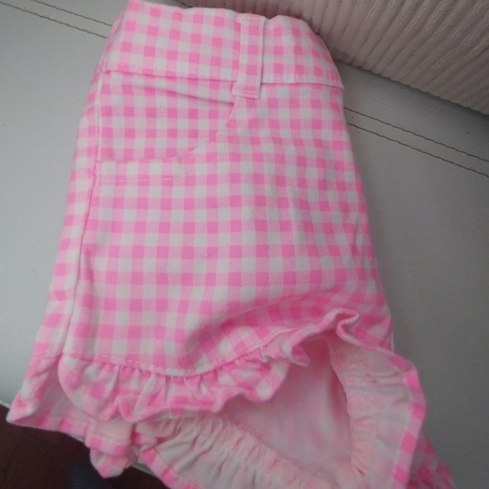 Pink Leopard Gingham Bundle 3-6M Heart Drama Queen Onesie Ruffle Pants Shorts - Picture 8 of 15